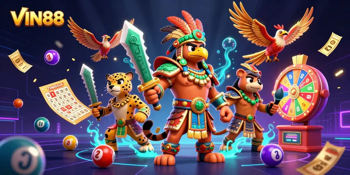 Experience thrilling gameplay at VIN88 with vibrant lottery elements and dynamic casino action.