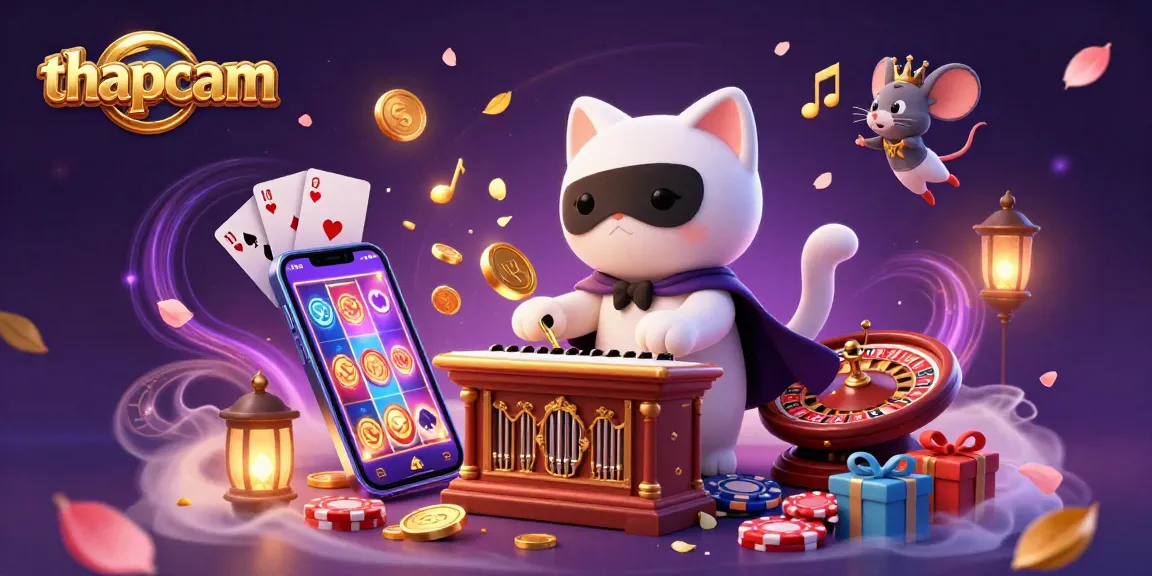 thapcam watches a captivating performance with a phantom cat at a luxurious casino setting, engaging in thrilling play.