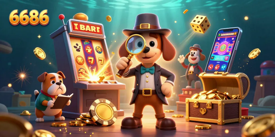 Experience thrilling gameplay at 6686 with a dynamic casino adventure illustration featuring mysterious leads and treasure clues.