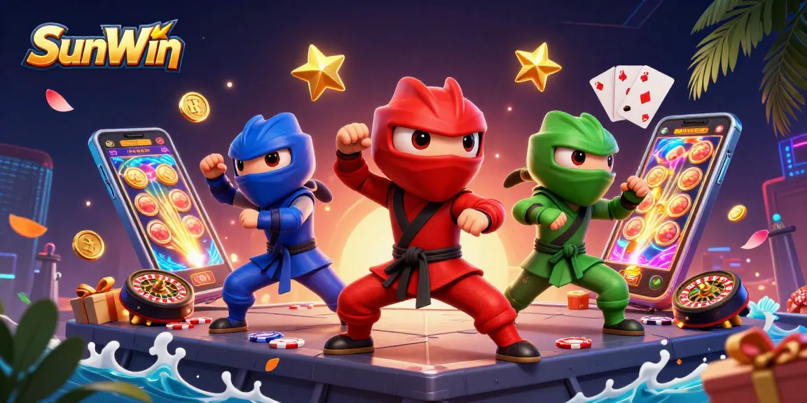 Engage with thrilling slot games at SunWin, showcasing action-packed gaming elements and visuals.
