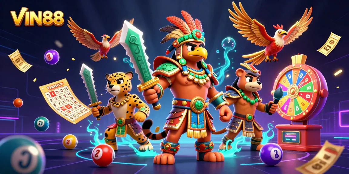 Experience thrilling gameplay at VIN88 with vibrant lottery elements and dynamic casino action.