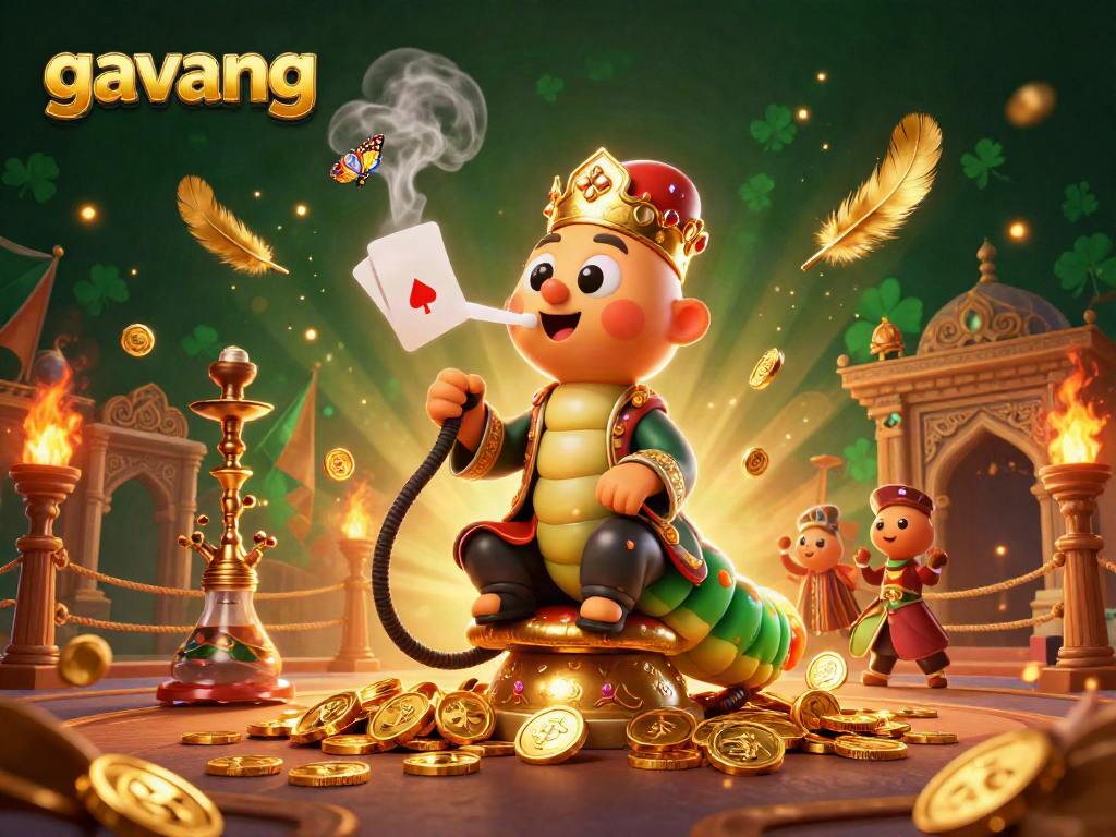 Experience thrilling gambling with Gavang through an enchanting 3D illustration of colorful characters and dynamic elements.