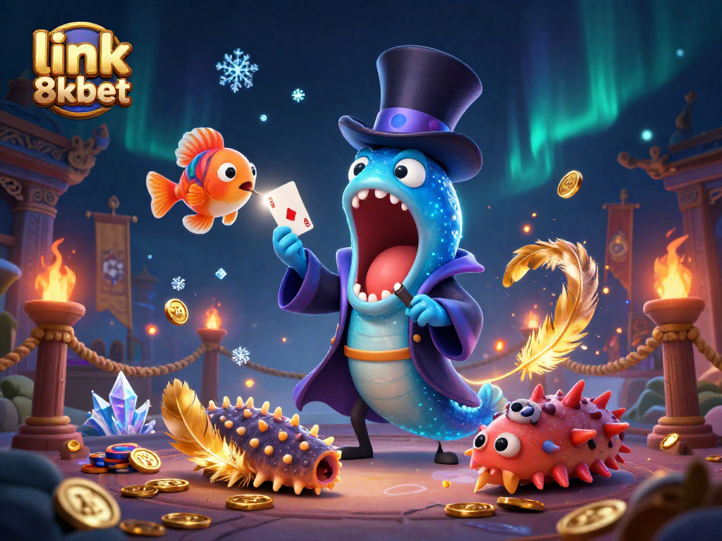 Experience the excitement at link 8xbet with a captivating underwater 3D casino illustration.