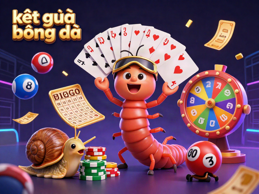 Engaging illustration capturing kết quả bóng đá excitement with a millipede dealer, high-roller snail, and dynamic lottery elements.