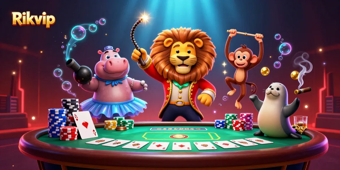 Experience the excitement of Rikvip with lively casino characters and vibrant game elements.