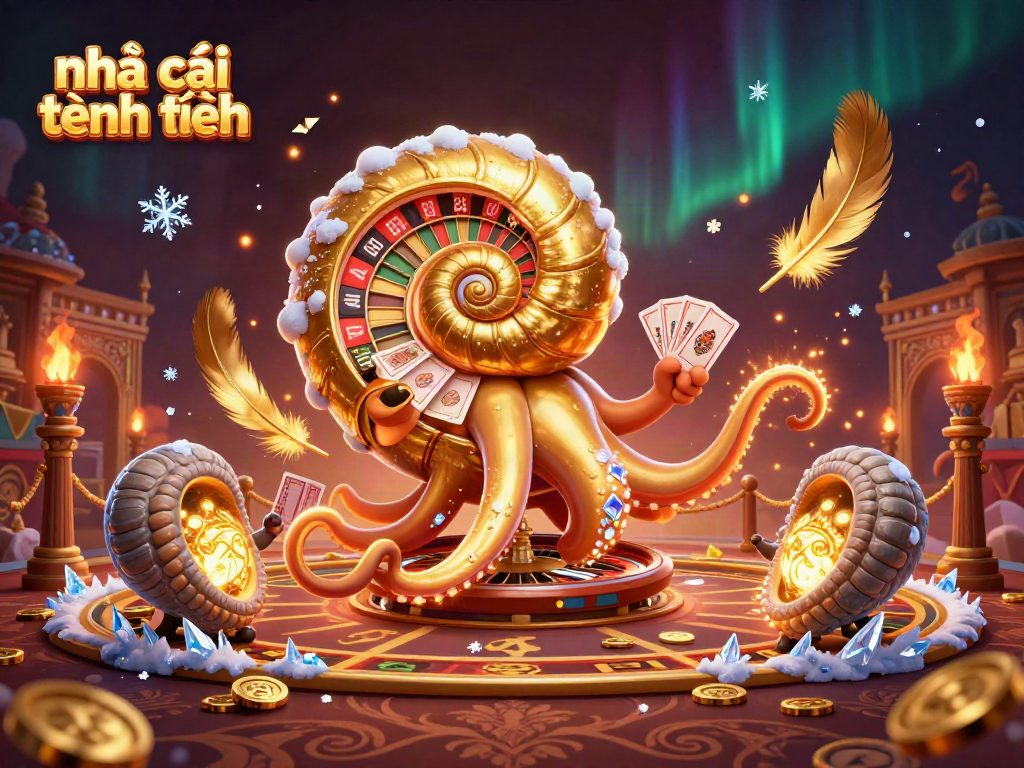 Engage in thrilling casino action with a giant nautilus and glowing companions, representing nhà cái tặng tiền offerings.