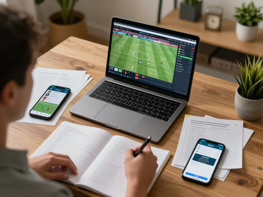LC88 sports betting excitement with a player analyzing strategies and betting options during a live game