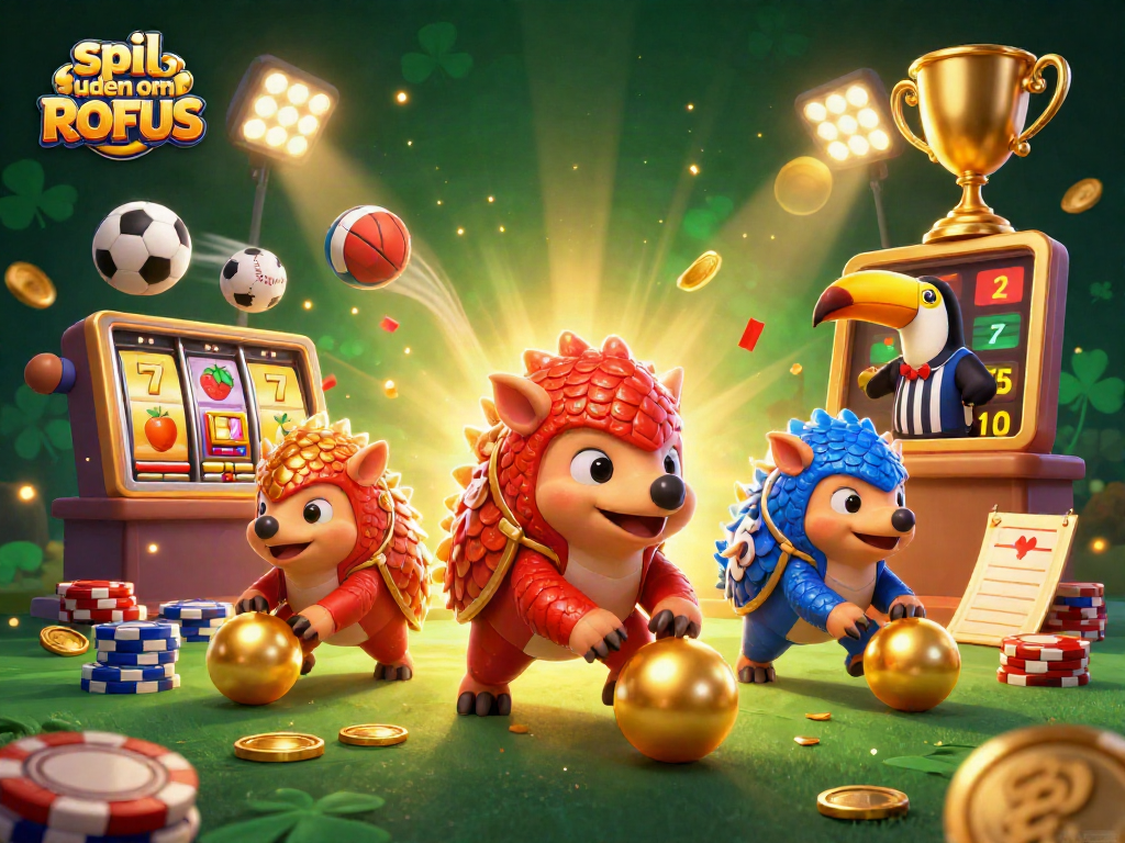 Experience exciting action with rival pangolins in a vibrant scene featuring spil uden om ROFUS.