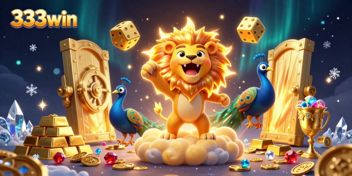 Experience thrilling wins with 333win and vibrant casino themes in this dynamic illustration.