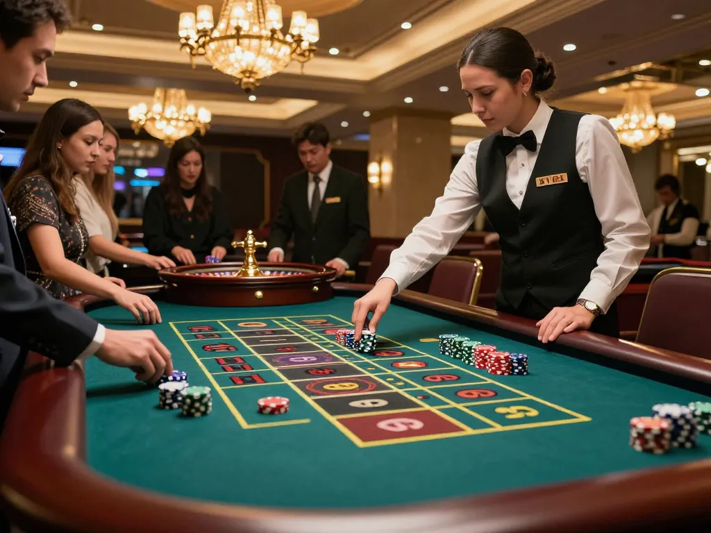 Players engaging in roulette at TV88 casino, focusing on betting strategy and excitement.