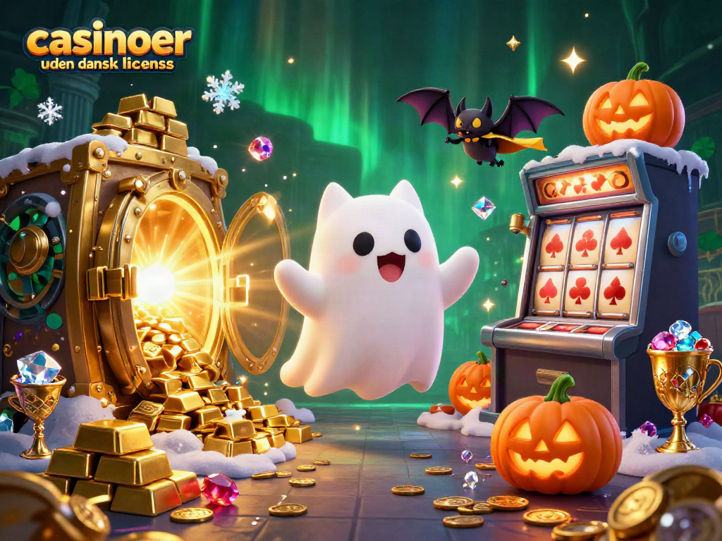 Engage with casinoer uden dansk licens alongside a ghost cat, bat and shining treasures in a haunted mansion.