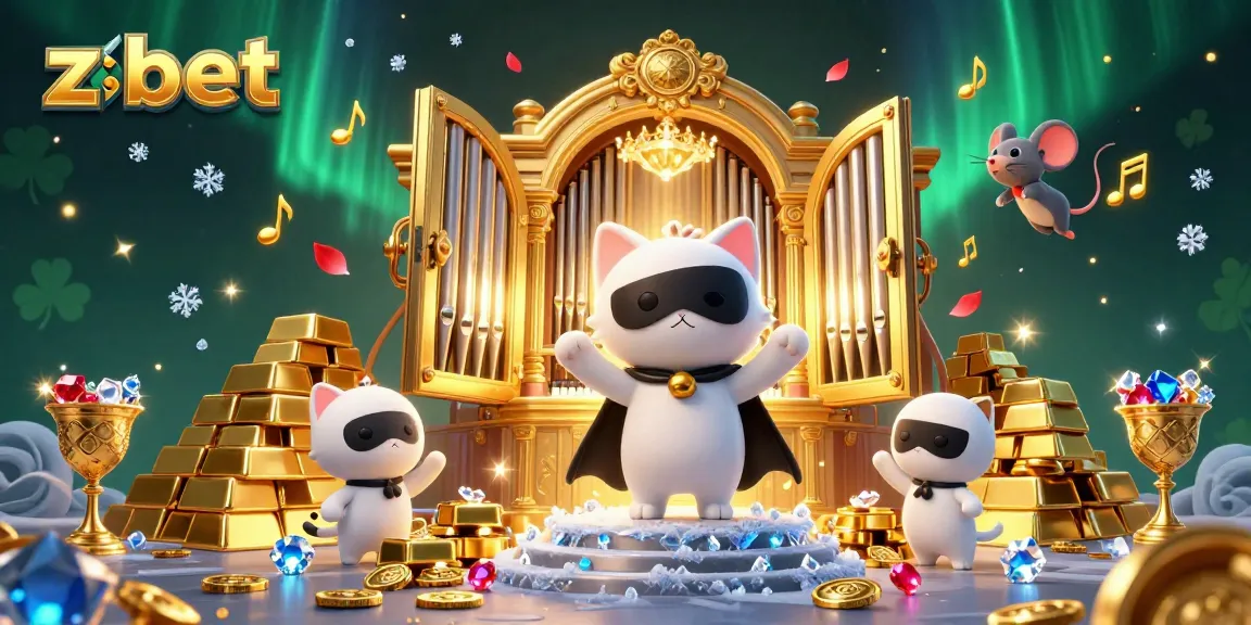 Experience the thrill of zbet with a captivating casino-themed 3D illustration featuring enchanting characters and treasures.