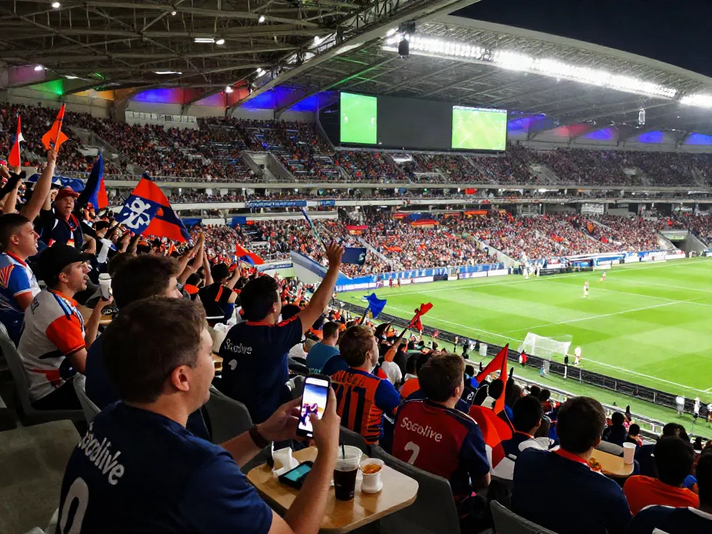 Fans engaging in live football viewing at Socolivekz.uk, showcasing excitement and community spirit.