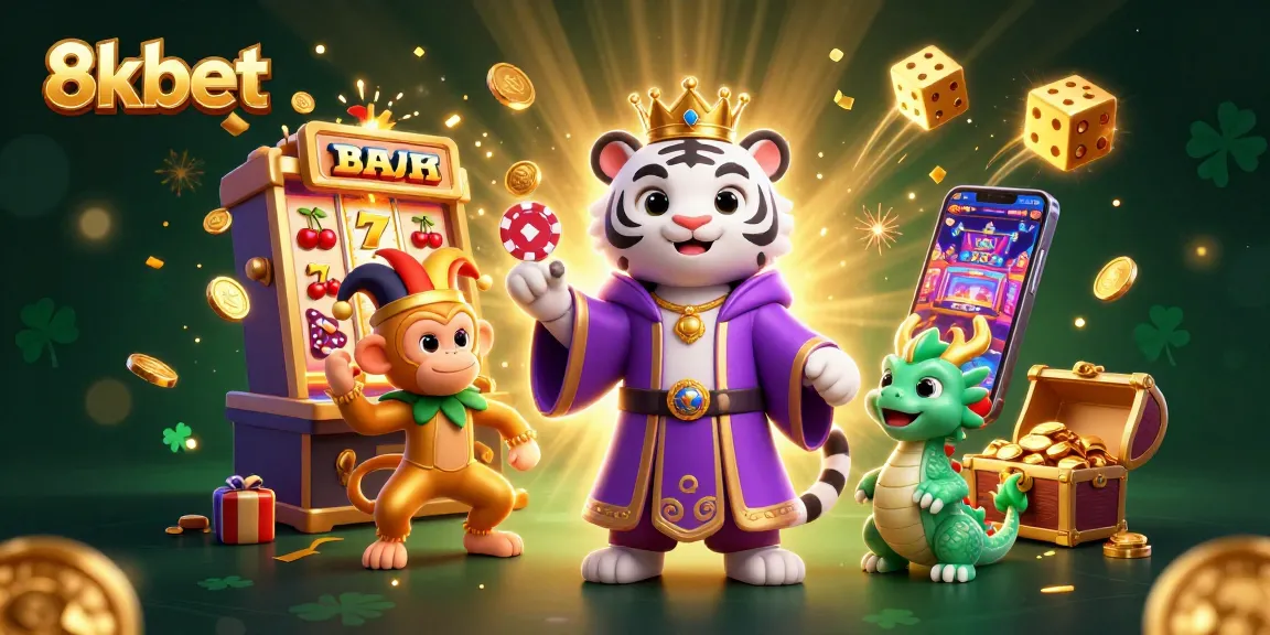 Experience the thrill of winning with 8xbet in this dynamic 3D casino scene full of action!