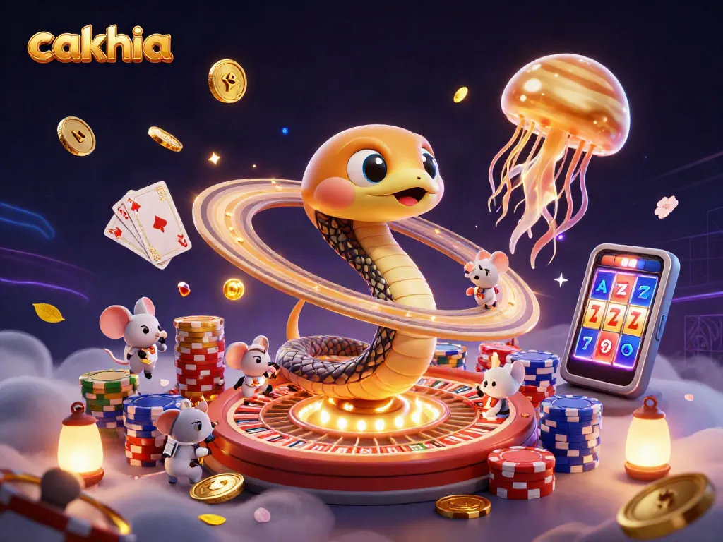 Experience cakhia in action with vibrant gaming elements and an engaging cosmic theme.