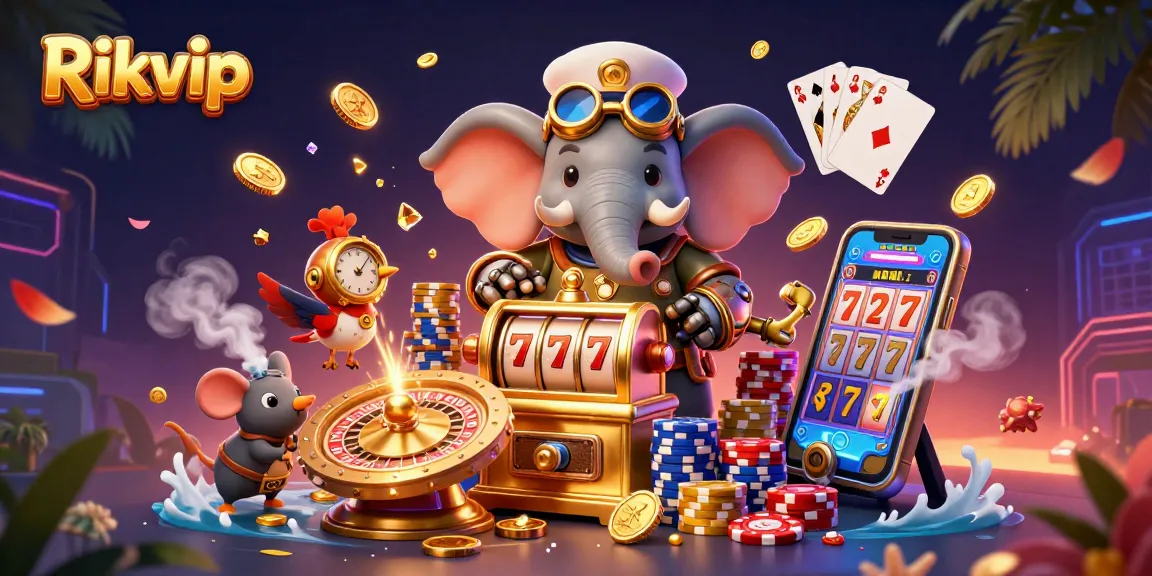 Experience thrilling gameplay at Rikvip with captivating slot machines and casino atmosphere.