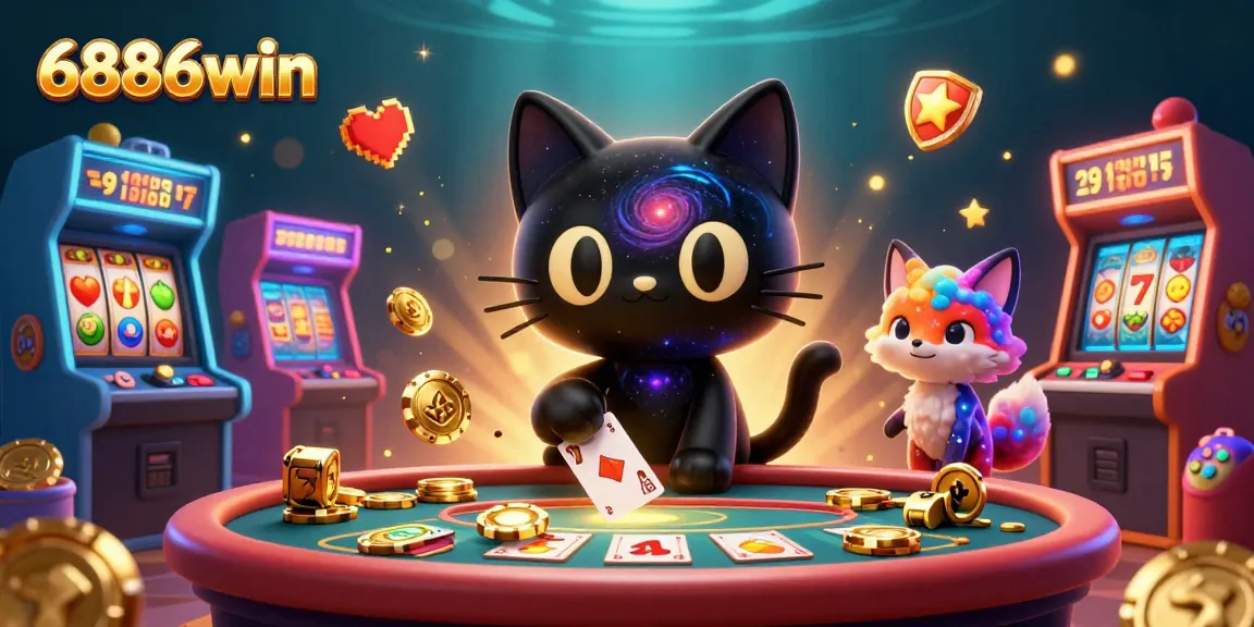 Engage in thrilling wins at 6886win with vibrant casino action featuring dynamic slot elements and cosmic characters.