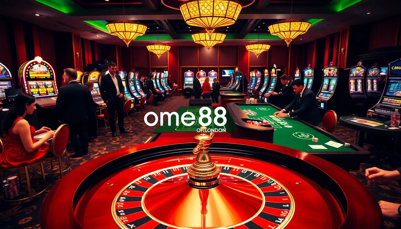Experience the excitement of gaming at one88.london with a glamorous casino atmosphere featuring roulette, slots, and poker.